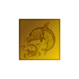 gold Flipper-Flopper sticker